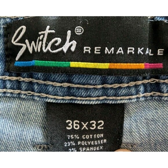 MEN'S SWITCH REMARKABLE JEANS SLIM TAPER FIT SIZE 36x32 - Picture 8 of 9